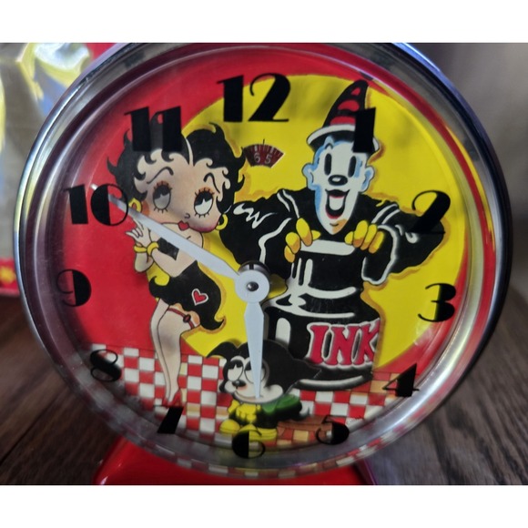 Vintage 'Old Fashioned' Red Betty Boop Alarm Clock 1983 WORKS - Picture 4 of 13
